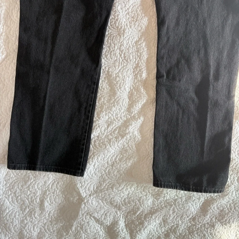 Vintage Made in USA Wrangler Black Jeans High Rise Straight Leg Men’s 40x30 - Picture 3 of 12